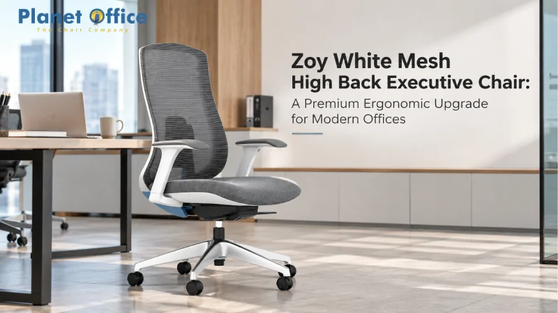 Zoy White Mesh High Back Executive Chair: A Premium Ergonomic Upgrade for Modern Offices